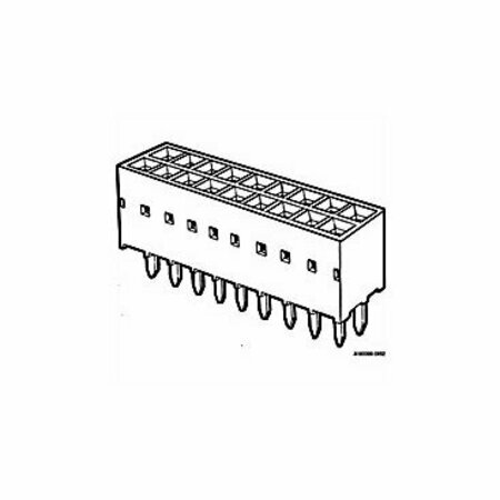 FCI Board Connector, 60 Contact(S), 2 Row(S), Female, Straight, Solder Terminal 68683-330LF